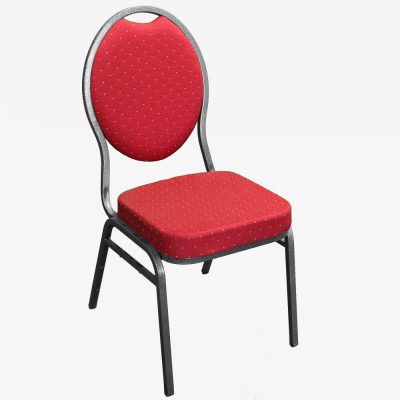Rood gestoffeerde stoel