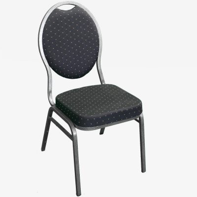 Zwart gestoffeerde stoel