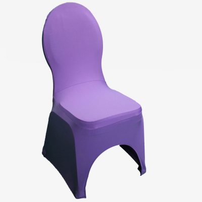 Paarse stretchhoes voor de gestoffeerde stoel